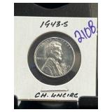 1943-S Lincoln Steel Cent in Choice Uncirculated