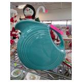 Fiesta Turquoise Ceramic Disk Pitcher