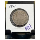 1911 Liberty Head Nickel in Coin Holder