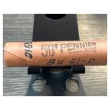 BU Roll of 1961-D Cents