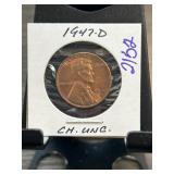 1947-D Lincoln Wheat Cent in Choice Uncirculated C