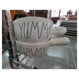 Rae Dunn Artisan Collection Yummy Soup Bowls
