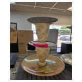 Three-Tier Porcelain Plate Stand