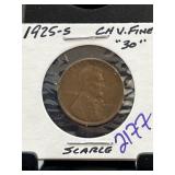1925-S Lincoln Wheat Cent in Holder