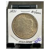 1921 Morgan Silver Dollar, High Grade