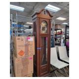 Wooden Grandfather Clock with Pendulum and Weights