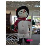 Annalee Snowman Doll with Candy Cane Accessory