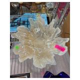Decorative Clear Glass Textured Bowl
