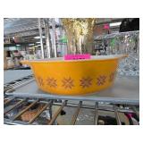 Yellow Pyrex Dish Town and Country Pattern