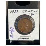 1932 Lincoln Wheat Cent in Holder