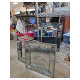 Three Distressed-Style Wall Mirrors