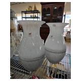 White Hot Hand Made Decorative Vases
