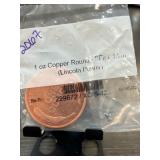 1 oz Copper Round " Lincoln Penny Design