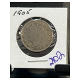 1905 Liberty Head V Nickel Coin