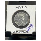 1943-D Lincoln Steel Cent in Uncirculated Conditio