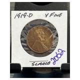 1919-D Lincoln Wheat Cent in Very Fine Condition