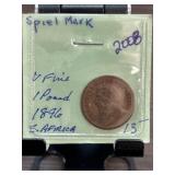 1896 South African One Pound Coin