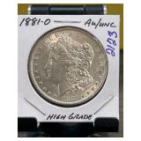 1881-O Morgan Silver Dollar AU/UNC Grade