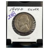 1944-D Jefferson Nickel in Holder