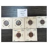 Six Canadian Pennies