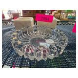 Crystal Bowl with Two Marble Votiv Holders