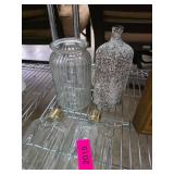 Five Decorative Glass Bottles