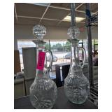 Clear Glass Decanters with Stoppers
