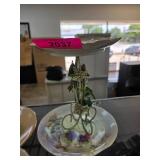 Decorative Two-Tier China Plate Stand