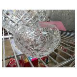 Cut Crystal Bowl with Intricate Geometric Pattern