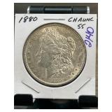 1880 Morgan Silver Dollar Graded CH AU 55