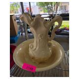 Decorative Ceramic Pitcher and Basin Set