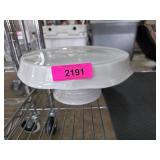 White Ceramic Pedestal Cake Stand