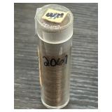 Tube of Wheat Cents in Plastic Container