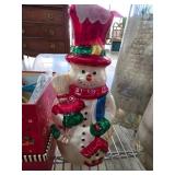 Hand-Painted Glass Snowman Figurine