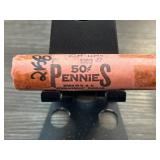 Roll of Wheat Pennies in Paper Wrapper