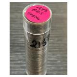 1943 PDS Steel Lincoln Wheat Pennies Roll