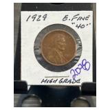 1929 Lincoln Wheat Cent in Holder