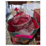 Waterford Glass Holiday Ornament W Glitter Accents