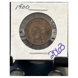 1900 Indian Head One Cent Coin