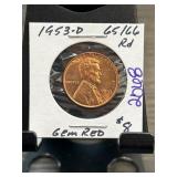 1953-D Lincoln Wheat Cent Gem Red