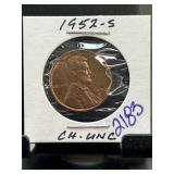 1952-S Lincoln Wheat Penny in CH. UNC Condition