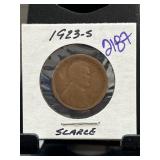 1923-S Lincoln Wheat Cent in Holder