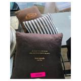Designer-Branded Brown Cushions