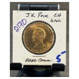 James K. Polk Commemorative Coin in Case