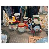 Holiday-Themed Ceramic Mugs and Decor