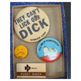 Novelty Pin-Back Buttons and Name Tag