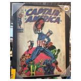 Captain America Comic Art Canvas Print