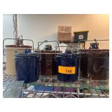 Ceramic Miniature Crocks With Lids