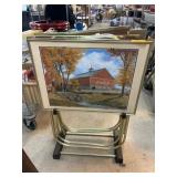 TV Trays With Coca-Cola Barn Design