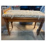 Wooden Piano Bench with Upholstered Seat